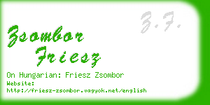 zsombor friesz business card